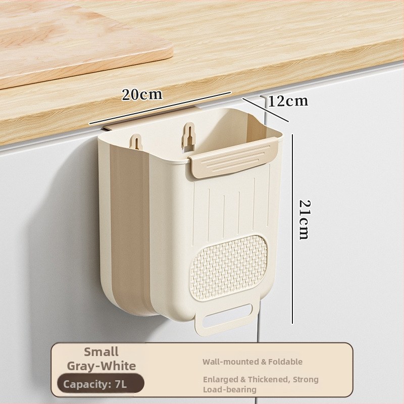 Nástenný odpadkový kôš z nerezovej ocele, skladací, bez veka, kapacita do 4 l