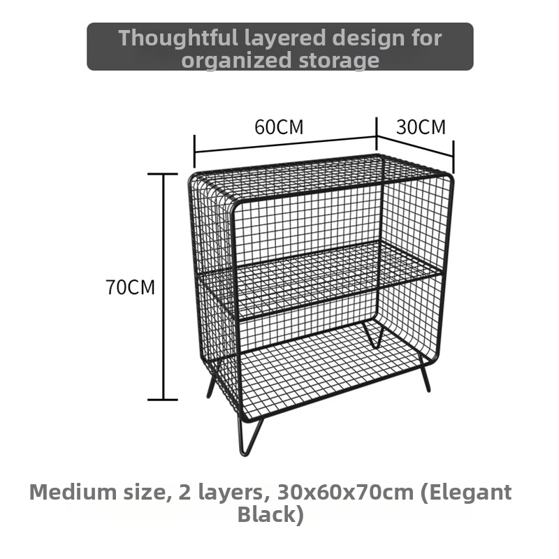 Kovový nočný stolík s mrežovým úložným priestorom pre spálňu, vrchný diel zo bridlice – multifunkčné, vyžaduje zostavenie