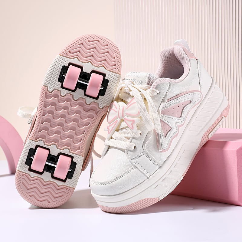 Detské Heelys topánky, štyri kolieska, odnímateľné inline korčule, model A-6, PU kolieska, dvojradové