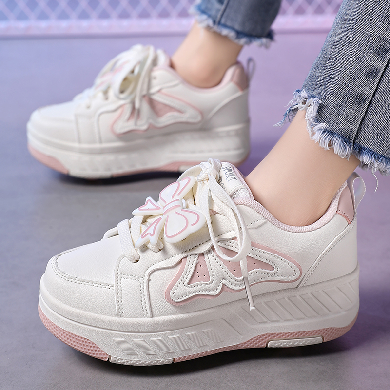 Detské Heelys topánky, štyri kolieska, odnímateľné inline korčule, model A-6, PU kolieska, dvojradové