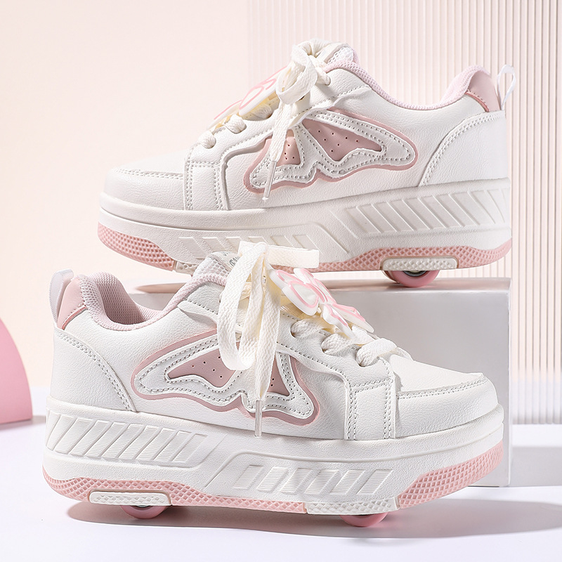 Detské Heelys topánky, štyri kolieska, odnímateľné inline korčule, model A-6, PU kolieska, dvojradové