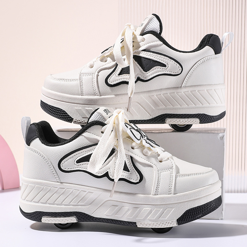 Detské Heelys topánky, štyri kolieska, odnímateľné inline korčule, model A-6, PU kolieska, dvojradové