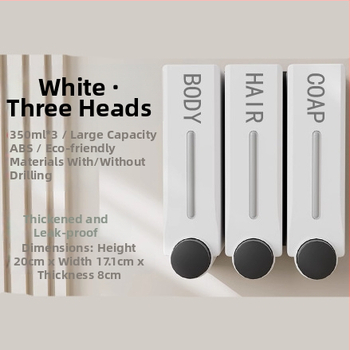 Dávkovač mydla na stenu z ABS s tlačnou funkciou, štýl Light Luxury, hmotnosť 220/450/700 g, povrchová úprava postrekovanou farbou