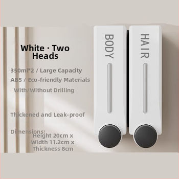 Dávkovač mydla na stenu z ABS s tlačnou funkciou, štýl Light Luxury, hmotnosť 220/450/700 g, povrchová úprava postrekovanou farbou