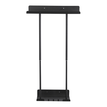 Nástěnný stojan na ručníky, dvouúrovňový, s nastavitelnou výškou, z železa, povrchová úprava vypáleným lakom