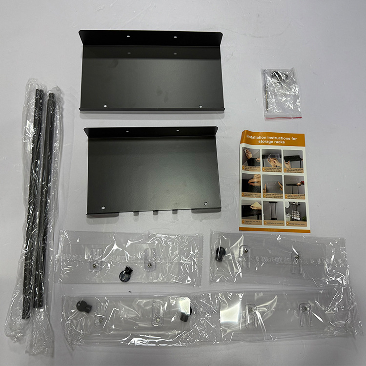 Nástěnný stojan na ručníky, dvouúrovňový, s nastavitelnou výškou, z železa, povrchová úprava vypáleným lakom