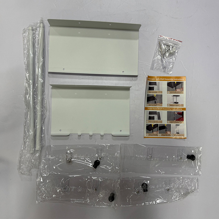 Nástěnný stojan na ručníky, dvouúrovňový, s nastavitelnou výškou, z železa, povrchová úprava vypáleným lakom