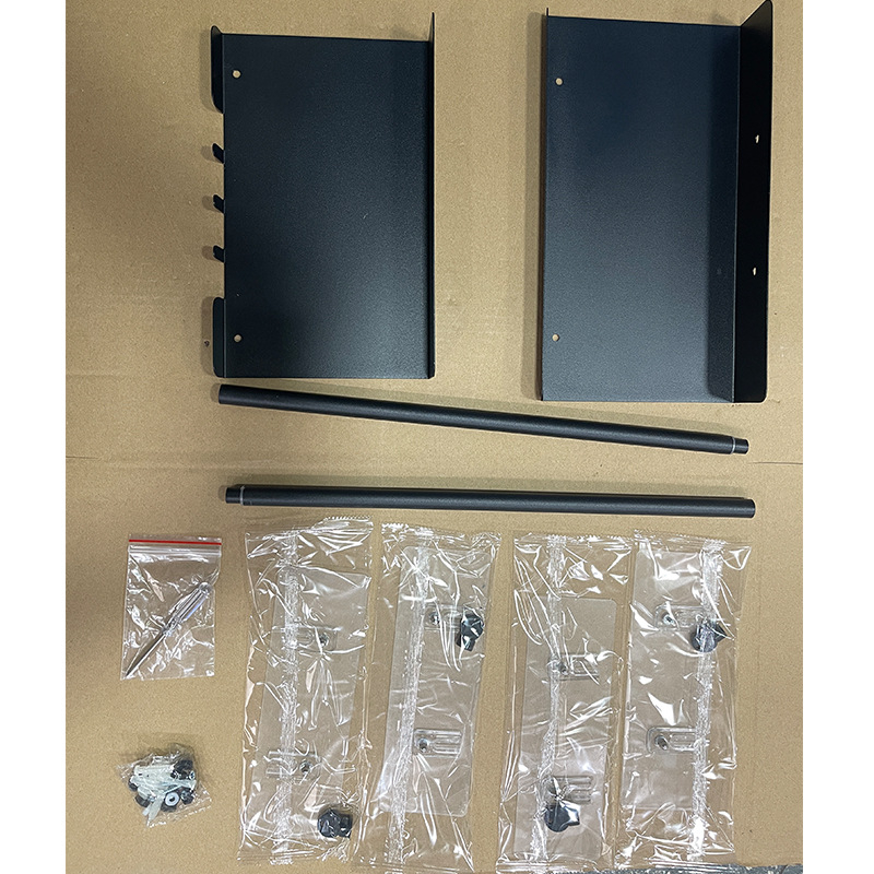 Nástěnný stojan na ručníky, dvouúrovňový, s nastavitelnou výškou, z železa, povrchová úprava vypáleným lakom