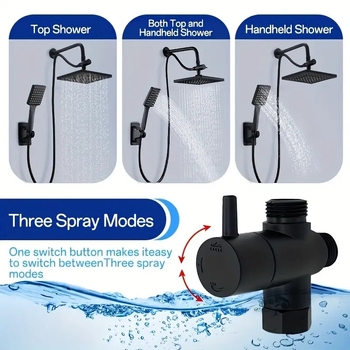 Set sprchovej hlavice s ručnou sprchou, dažďová sprcha, posilnenie tlaku, plast, model 0021