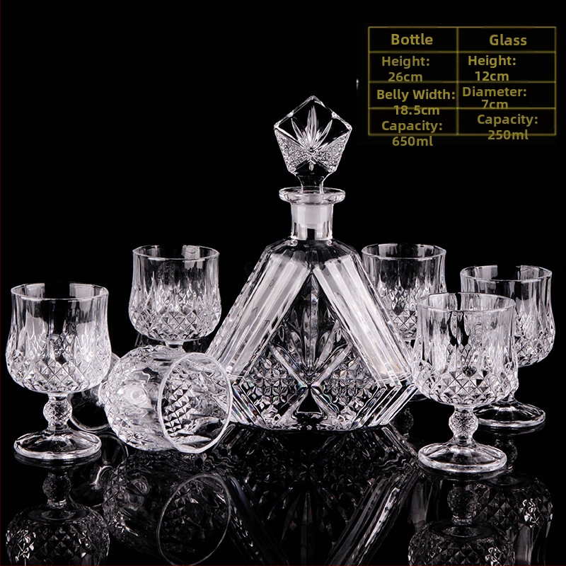 Sada pohárov na červené víno z krištáľového skla, nordický štýl, 6–10 kusov, objem nad 1000 ml