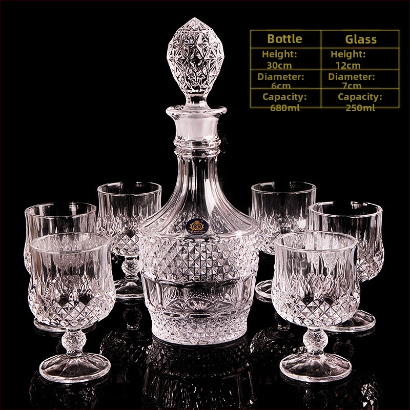 Sada pohárov na červené víno z krištáľového skla, nordický štýl, 6–10 kusov, objem nad 1000 ml