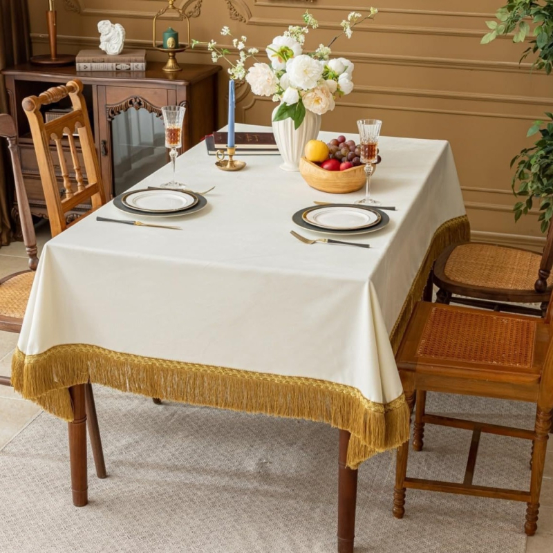 Flanelový obrus Nordic štýl, obdĺžnikový, s potlačou, vodeodolný a protišmykový