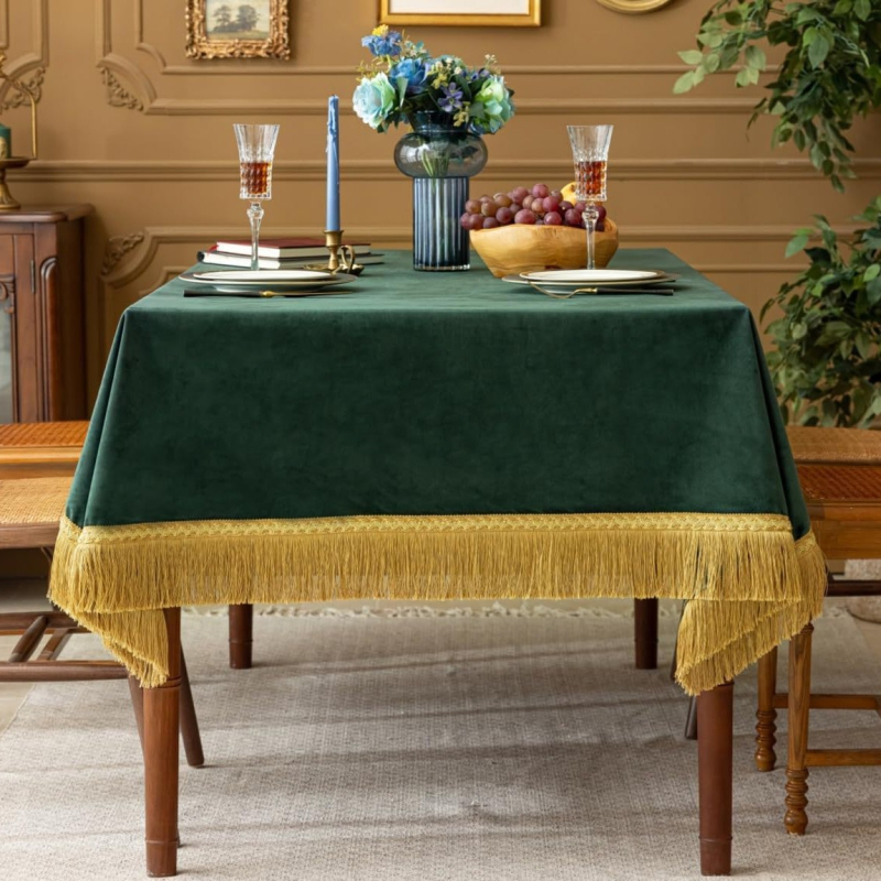 Flanelový obrus Nordic štýl, obdĺžnikový, s potlačou, vodeodolný a protišmykový