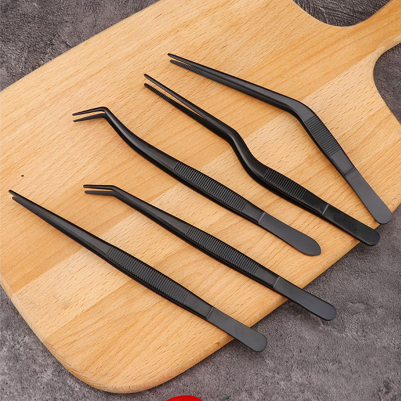BPJ-01 Pinzeta na servírovanie jedál, 430 nerezová oceľ, Viacúčelový kuchynský nástroj, Runrui Hardware
