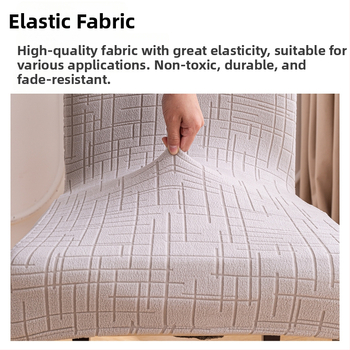 Elastický set poťahov na stoličky s operadlom pre jedálenské stoličky — Polyester, obdĺžnikový tvar, protišmykové, odolné voči prachu, moderný jednoduchý štýl