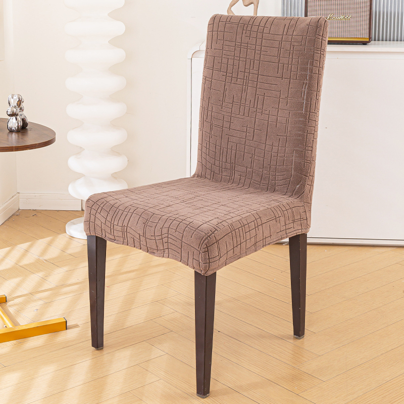 Elastický set poťahov na stoličky s operadlom pre jedálenské stoličky — Polyester, obdĺžnikový tvar, protišmykové, odolné voči prachu, moderný jednoduchý štýl