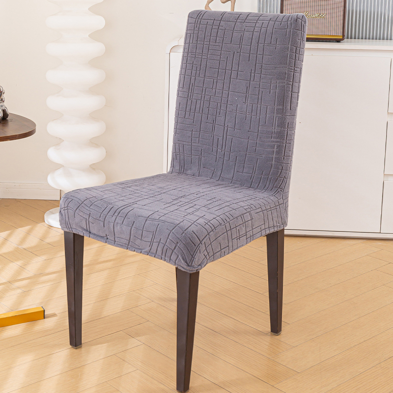 Elastický set poťahov na stoličky s operadlom pre jedálenské stoličky — Polyester, obdĺžnikový tvar, protišmykové, odolné voči prachu, moderný jednoduchý štýl