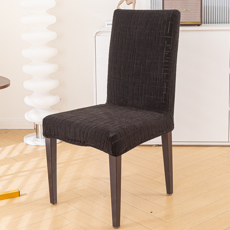 Elastický set poťahov na stoličky s operadlom pre jedálenské stoličky — Polyester, obdĺžnikový tvar, protišmykové, odolné voči prachu, moderný jednoduchý štýl