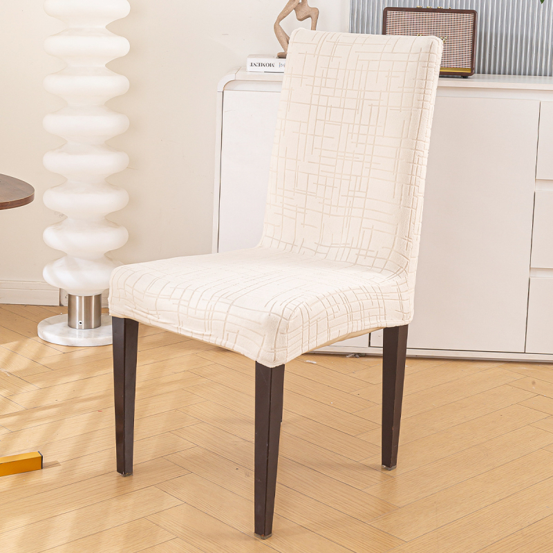 Elastický set poťahov na stoličky s operadlom pre jedálenské stoličky — Polyester, obdĺžnikový tvar, protišmykové, odolné voči prachu, moderný jednoduchý štýl