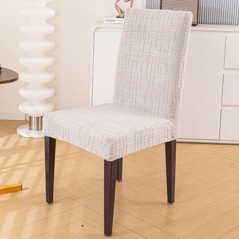 Elastický set poťahov na stoličky s operadlom pre jedálenské stoličky — Polyester, obdĺžnikový tvar, protišmykové, odolné voči prachu, moderný jednoduchý štýl