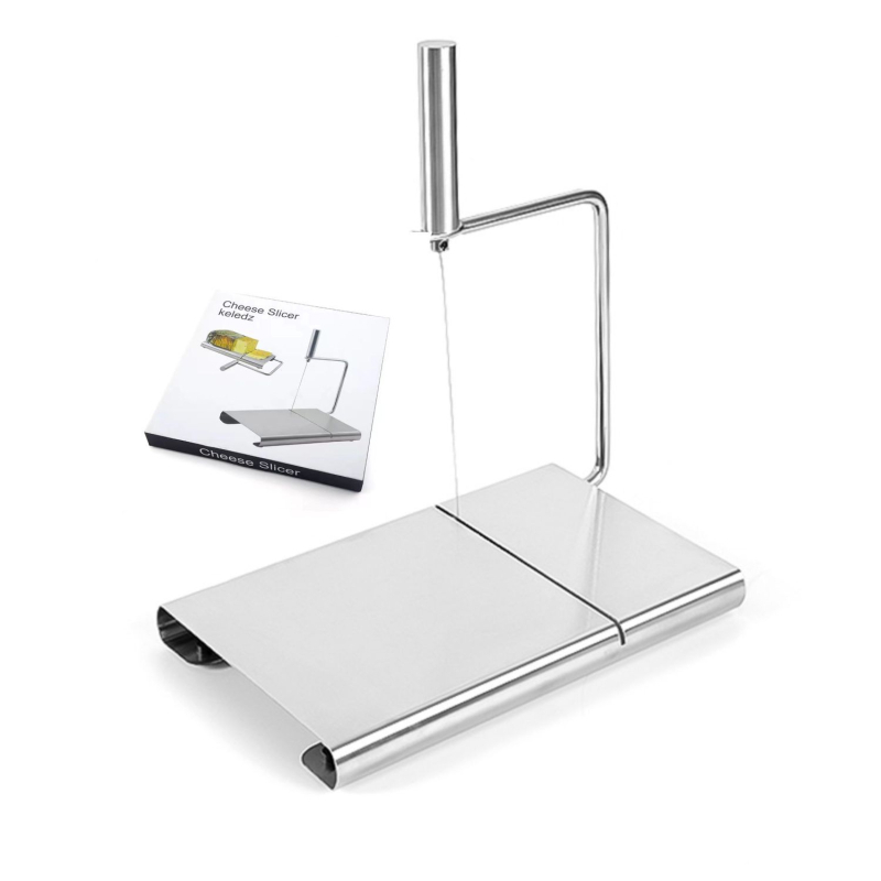 Nerezový krájač na syr so stupnicou – viacfunkčný krájač na syr, maslo a šunku
