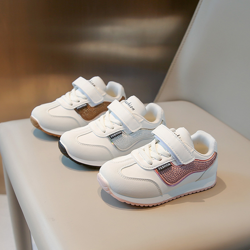 Pantofi sport pentru copii unisex — ușori, respirabili, din piele artificială cu plasă dublă, creștere înălțime, antiaderent, rezistenți la uzură, închidere cu Velcro, talpă din cauciuc (4–16 ani; sezoane: primăvară-vară-toamnă)