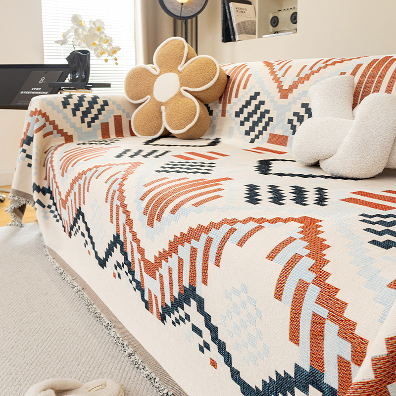 Chenille dīvāna pārklājs, visām sezonām, pretslīdīgs, izturīgs pret kaķu skrāpējumiem