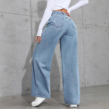 Fufu Denim Straight-leg Jeans με στρας, 70–80% βαμβάκι, <30% σπάντεξ, mid-rise