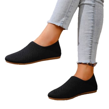 Női textil slip-on cipő gumírozott talppal, alacsony sarok, kerek orr, belső talp ultra-finom rostból