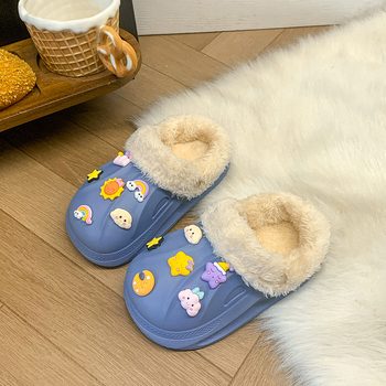 Dječje papuče od pamuka s EVA gornjim dijelom i EVA potplatom, Cartoon Paradise uzorak, unisex, slip-on, uobičajene debljine