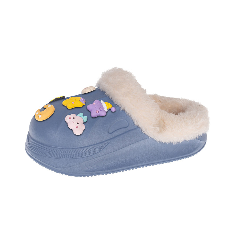 Dječje papuče od pamuka s EVA gornjim dijelom i EVA potplatom, Cartoon Paradise uzorak, unisex, slip-on, uobičajene debljine