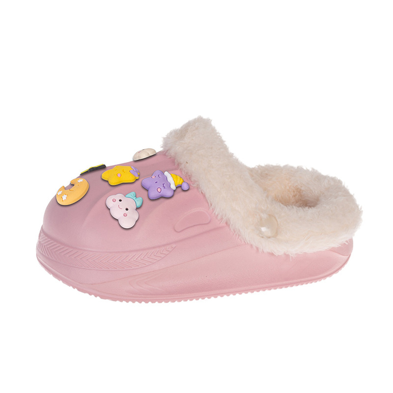 Dječje papuče od pamuka s EVA gornjim dijelom i EVA potplatom, Cartoon Paradise uzorak, unisex, slip-on, uobičajene debljine