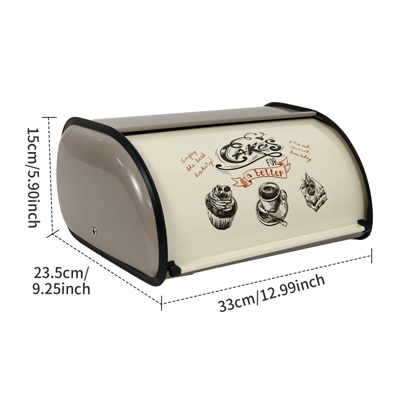 Chlebník s otočným kovovým vekom, prachotesný, objem 10–20 L, do obývačky