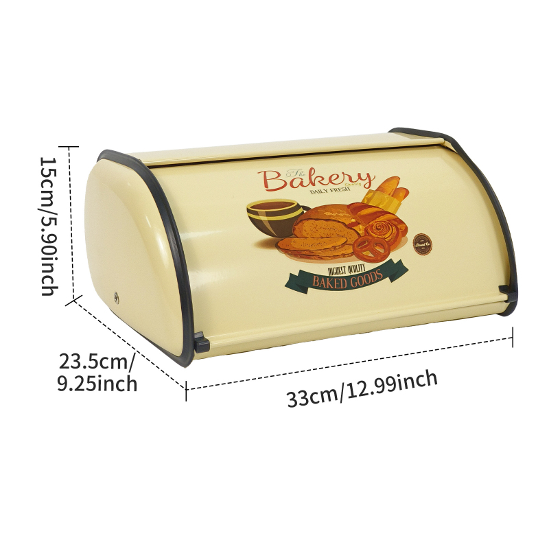 Chlebník s otočným kovovým vekom, prachotesný, objem 10–20 L, do obývačky
