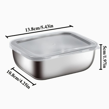 Nerezový lunch box a skladovací kontajner – prenosný, udržiava čerstvosť, s tesnením, jednoduchý moderný dizajn