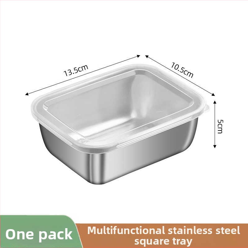 Nerezový lunch box a skladovací kontajner – prenosný, udržiava čerstvosť, s tesnením, jednoduchý moderný dizajn