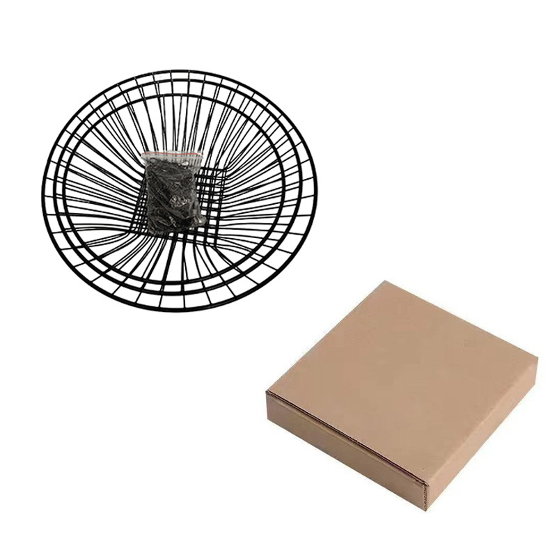 Τριών επιπέδων μεταλλικό καλάθι φρούτων, διάτρητο σχέδιο, αναδιπλούμενο, μοντέρνο μινιμαλιστικό στυλ