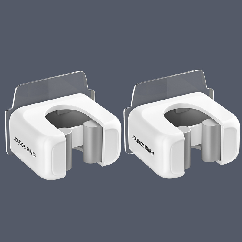 Nástenný držiak na mop s klipom, bez vŕtania, plastový, model JBS-TBKZ-Q21G-JWT