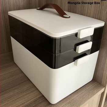 Domáce lieková škatuľa, s veľkou kapacitou, viacposchodová, prenosná, domáce prvú pomoc (Polypropylén; prenosné; viacposchodová konštrukcia; pre domáce prvú pomoc; uvedené do prevádzky v zime 2012)