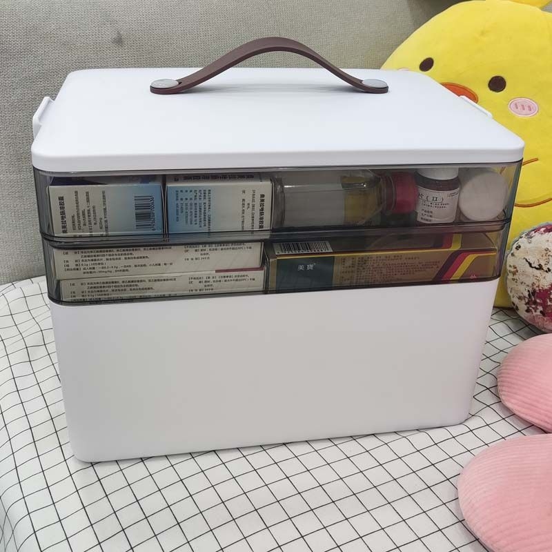 Domáce lieková škatuľa, s veľkou kapacitou, viacposchodová, prenosná, domáce prvú pomoc (Polypropylén; prenosné; viacposchodová konštrukcia; pre domáce prvú pomoc; uvedené do prevádzky v zime 2012)