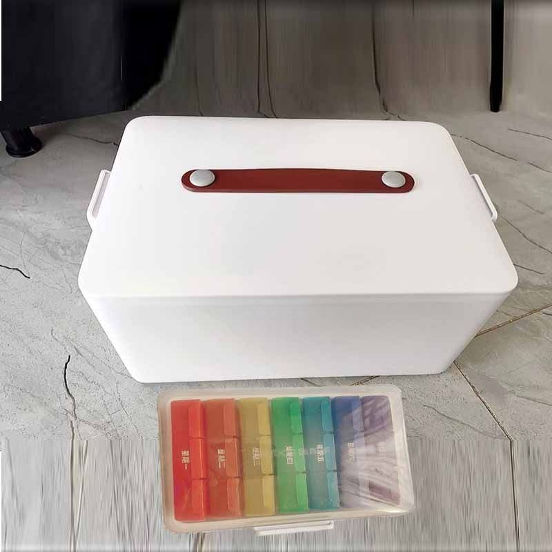 Domáce lieková škatuľa, s veľkou kapacitou, viacposchodová, prenosná, domáce prvú pomoc (Polypropylén; prenosné; viacposchodová konštrukcia; pre domáce prvú pomoc; uvedené do prevádzky v zime 2012)