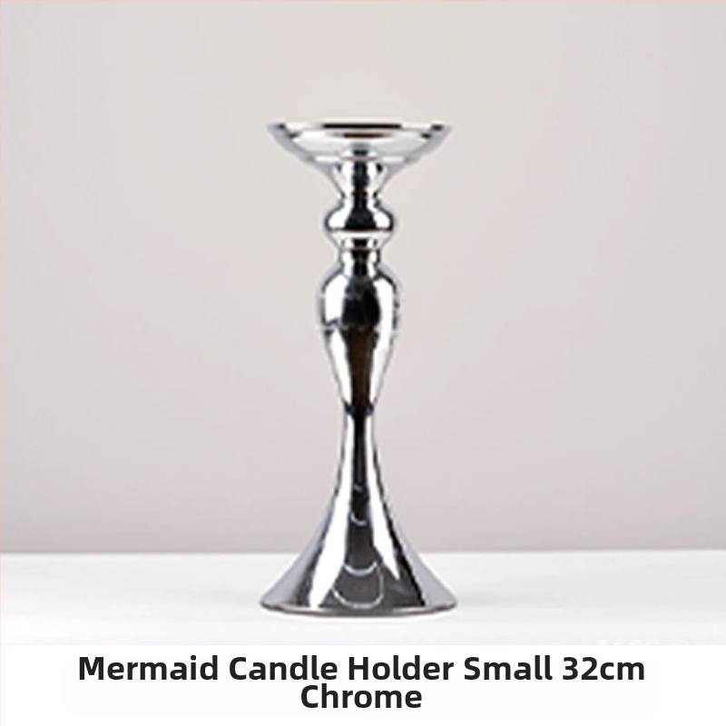 Mermaid Display Stand — zliatina, držiak na sviečky a váza na kvety, moderný svadobný dekor