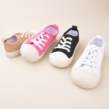 Detské tenisky z plátna s elastickou páskou, nízky vrch, podrážka z TPR, pre vek 1–12 rokov