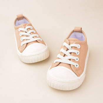 Detské tenisky z plátna s elastickou páskou, nízky vrch, podrážka z TPR, pre vek 1–12 rokov