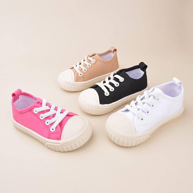 Detské tenisky z plátna s elastickou páskou, nízky vrch, podrážka z TPR, pre vek 1–12 rokov