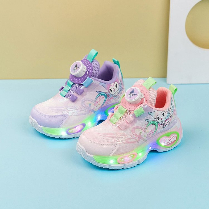 Laste jooksejalatsid karikatuurimustriga, PU ülemine, kummist talla, pöörlevate nuppude kinnitusega, 1–3 aastat