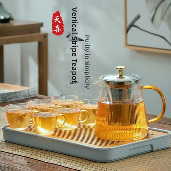 Čajník v japonskom štýle, teplovzdorné borosilikátové sklo, prispôsobiteľné logo, prvotriedna kvalita