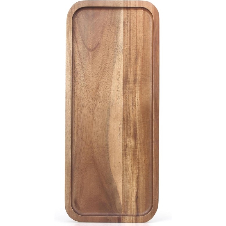 Fumei séria z akácie, bambusový obdĺžnikový tanier na večeru – minimalistický dizajn