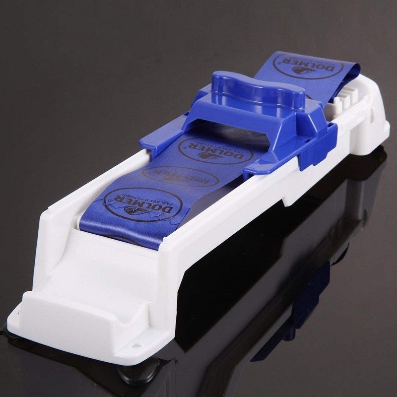 Ručni valjak za povrće i meso – plastični kuhinjski gadget s ispisanim logom