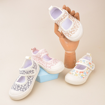 Detské plátenné tenisky s Velcro, EK9S36, vrchná časť: plátno, podrážka: guma, vložka EVA, nízky profil